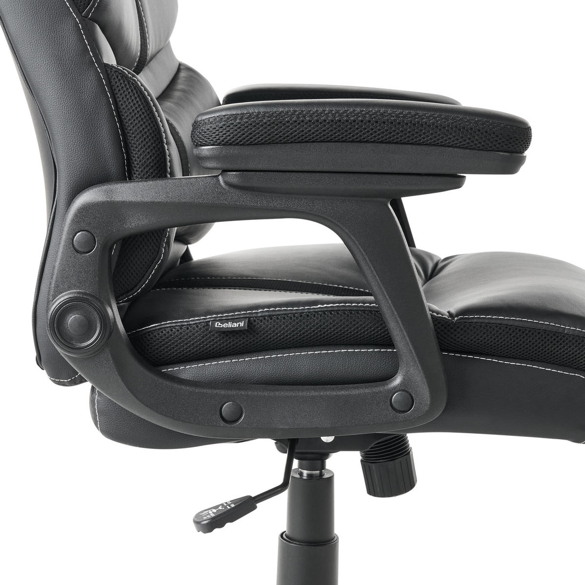 CHEFSESSEL Schwarz Ruler - Schwarz, Kunststoff (66/119/66cm) - Beliani