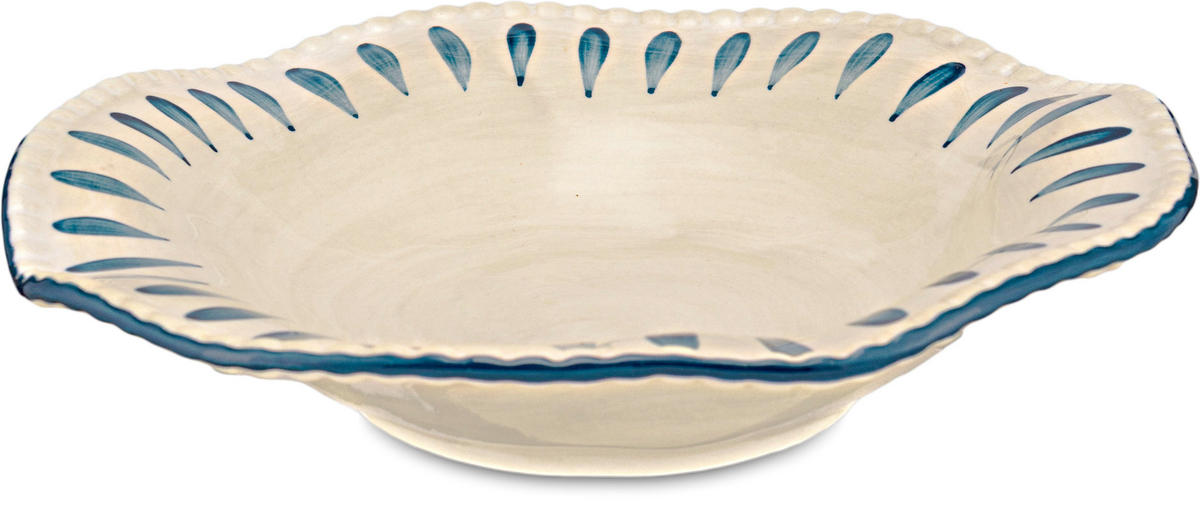 SUPPENTELLER Domitilla Nachtblau - Multicolor, Keramik (22.5cm) - Rose & Tulipani