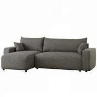 ECKSOFA Luna Mit Schlaffunktion - Grau, Holzwerkstoff/Textil (248/145cm) - Fun Möbel