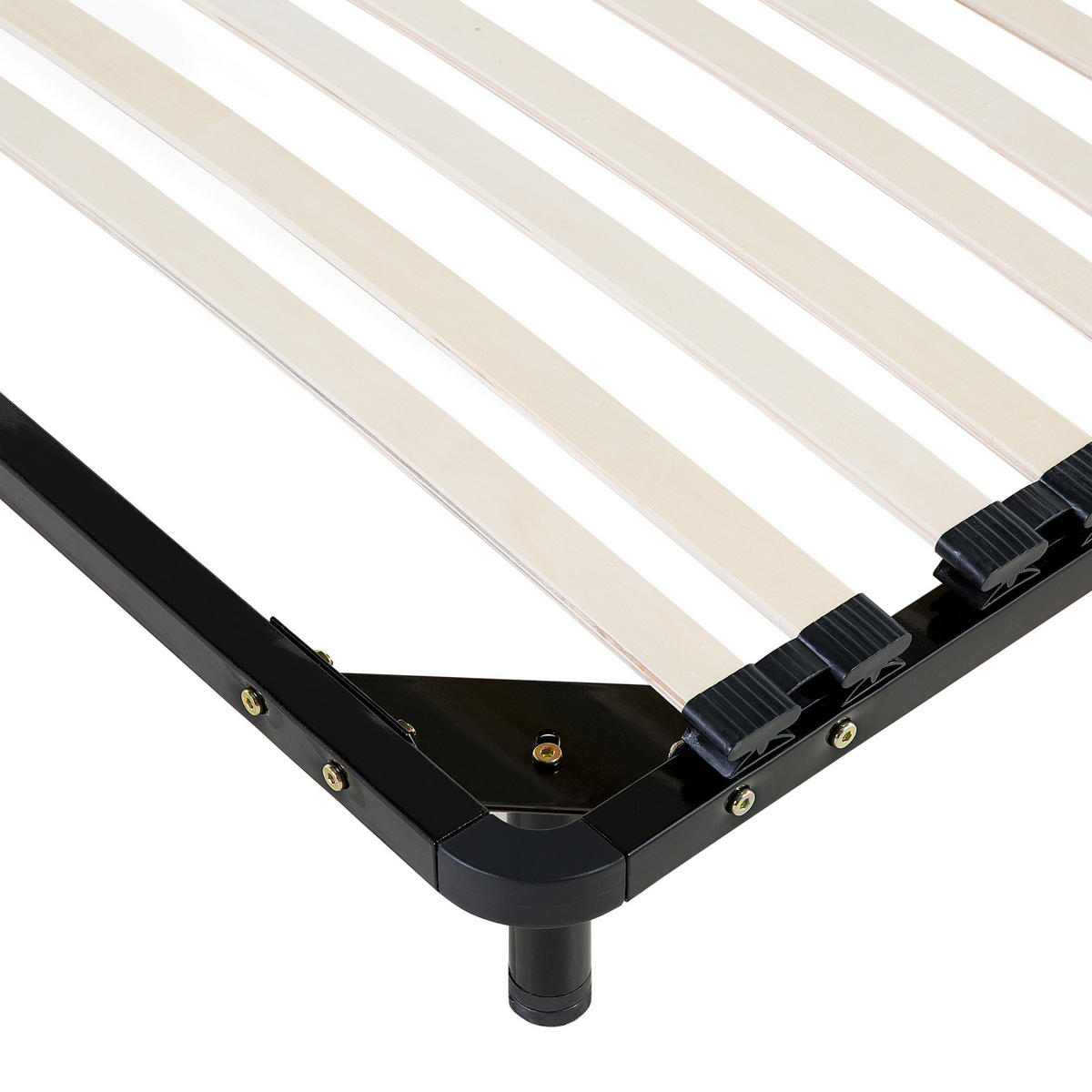 LATTENROST 90x200 cm Schwarz Combourg - Schwarz, Metall (90/21/200cm) - Beliani