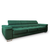 BETTSOFA MOSINE Grün Kordstoff mit Schlaffunktion - Grün, Textil (281/87/98cm) - MASSENO