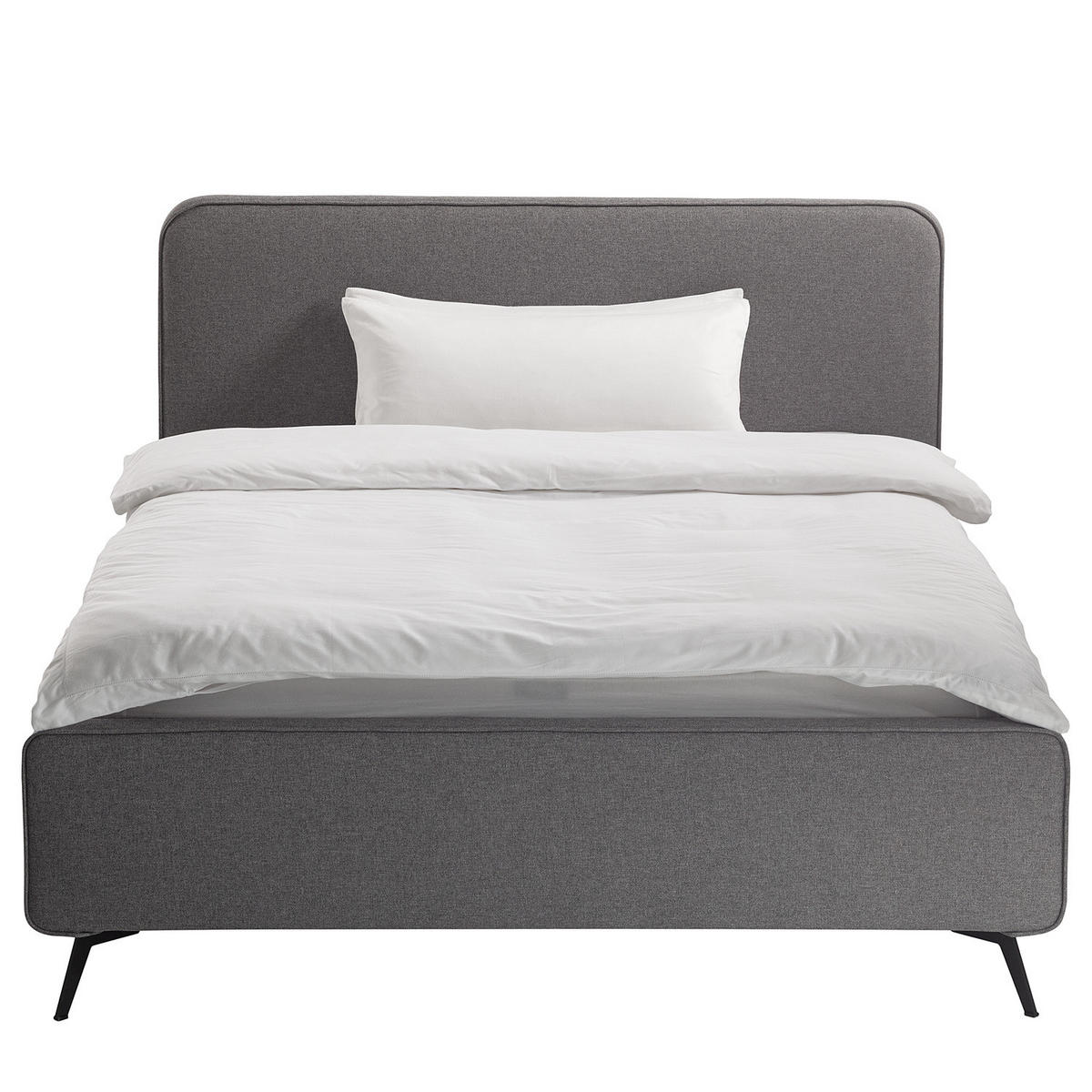 POLSTERBETT - Grau, Textil (160/200cm) - home24