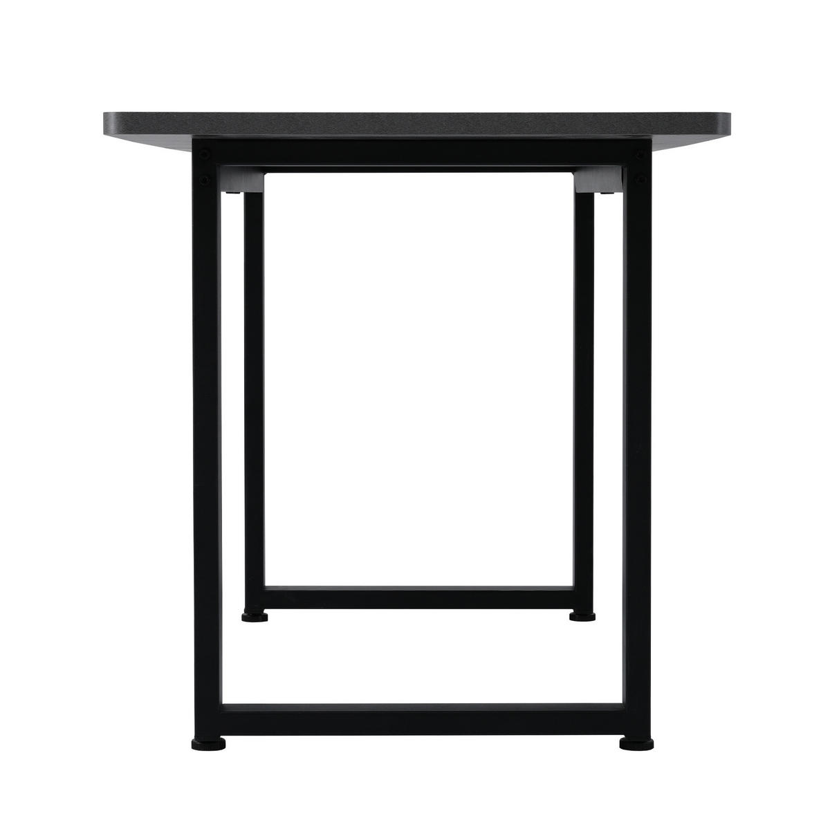 JEDÁLENSKÝ stôl 190 cm čierny/sivý, industriálny štýl, z drevotriesky a kovu - čierna, kompozitné drevo (140/70/75cm) - BEAOK