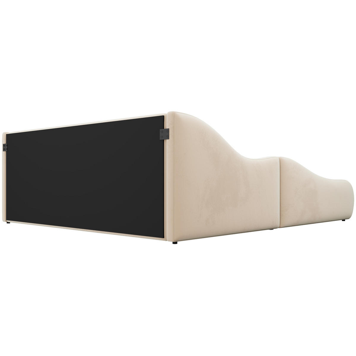 POLSTERBETT 90/200 cm in Beige mit Seitenschutz und gepolstertem Kopfteil - Beige, Textil (90/200cm) - Flora Grace
