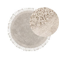 SHAGGY-TEPPICH Bitlis 140/140 cm - Beige, Textil (140/140cm) - Beliani