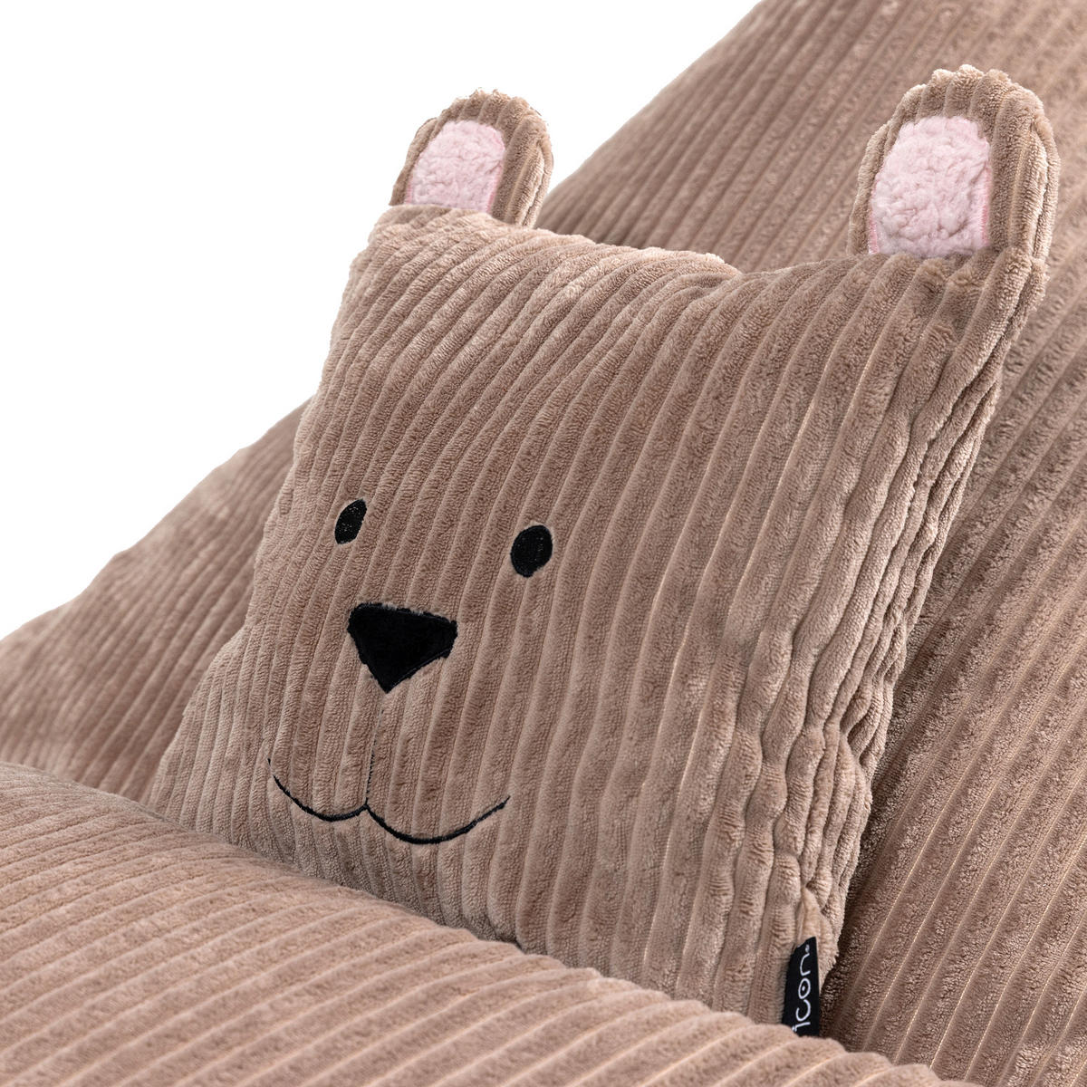 KINDERSITZSACK mit Kissen Bär Cord - Braun, Textil (72/66/102cm) - icon