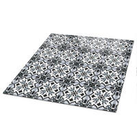 TISCHPLATTE 50x50 cm – Klassisches Muster - Schwarz, Glas (50/50/0.4cm) - Wallfluent