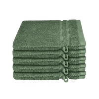 WASCHHANDSCHUHSET Milano - 5-teilig - 16x22 cm - Dunkelgrün - Dunkelgrün, Textil (16/22cm) - SCHIESSER