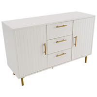 KOMMODE DE-37496 120/40/75 cm mit 2 Türen und 3 Schubladen Weiß - Weiß, Holzwerkstoff (120/40/75cm) - ComfortXL