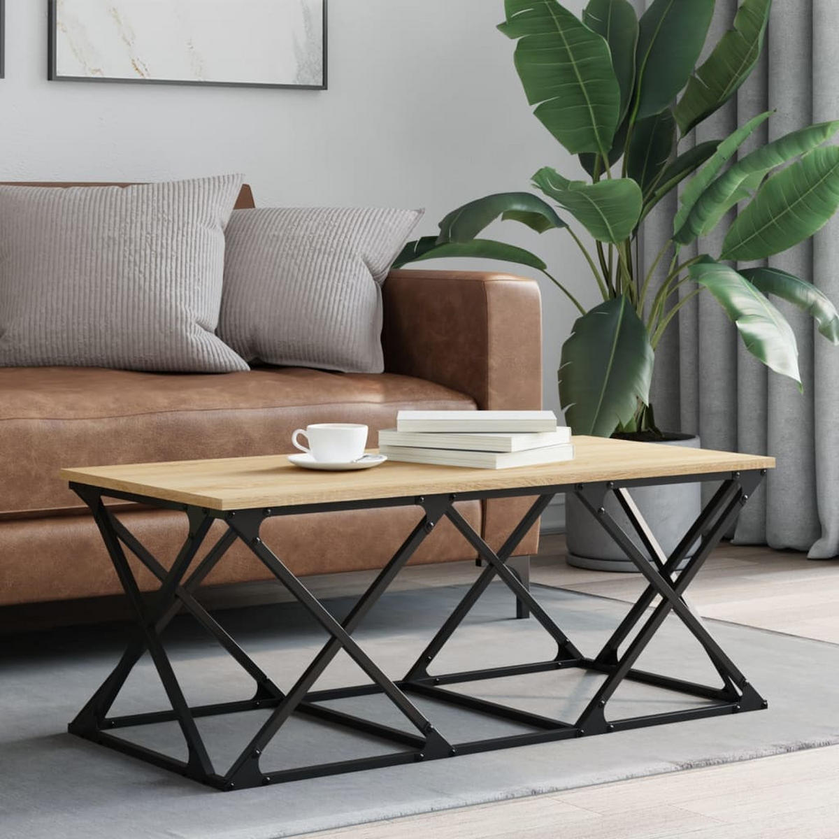 COUCHTISCH Sonoma-Eiche 100x49x40 cm Holzwerkstoff - Braun, Holzwerkstoff (100/49/40cm) - furnicato
