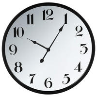 WANDUHR Schwarz Rugles - Schwarz, Kunststoff (56/56/2cm) - Beliani