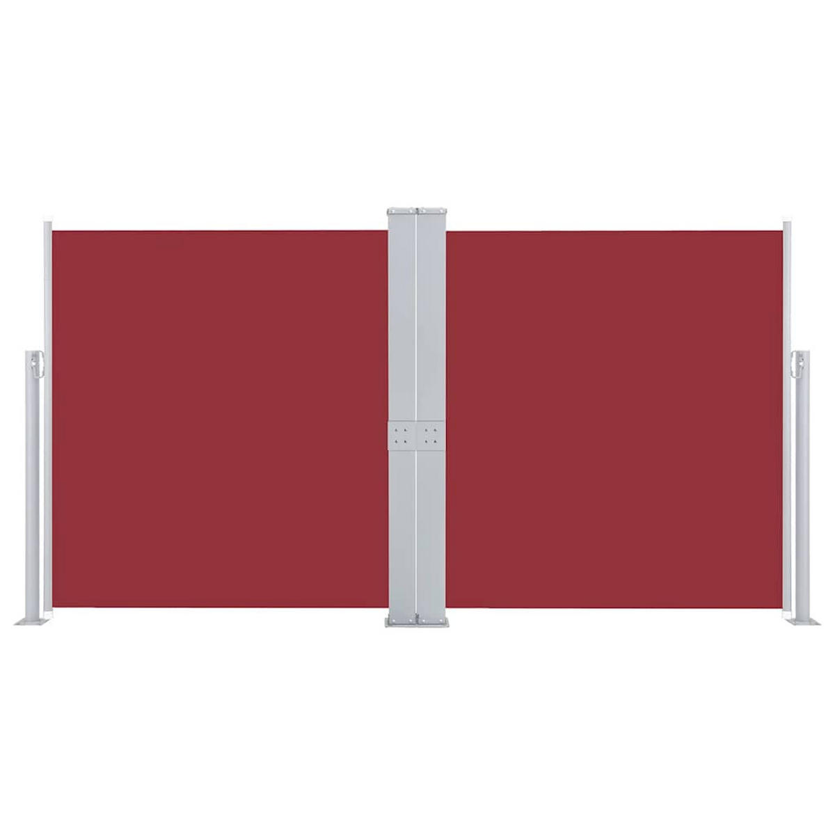 AUSZIEHBARE Seitenmarkise 170 x 600 cm Rot - Rot, Textil (600/1/170cm) - furnicato