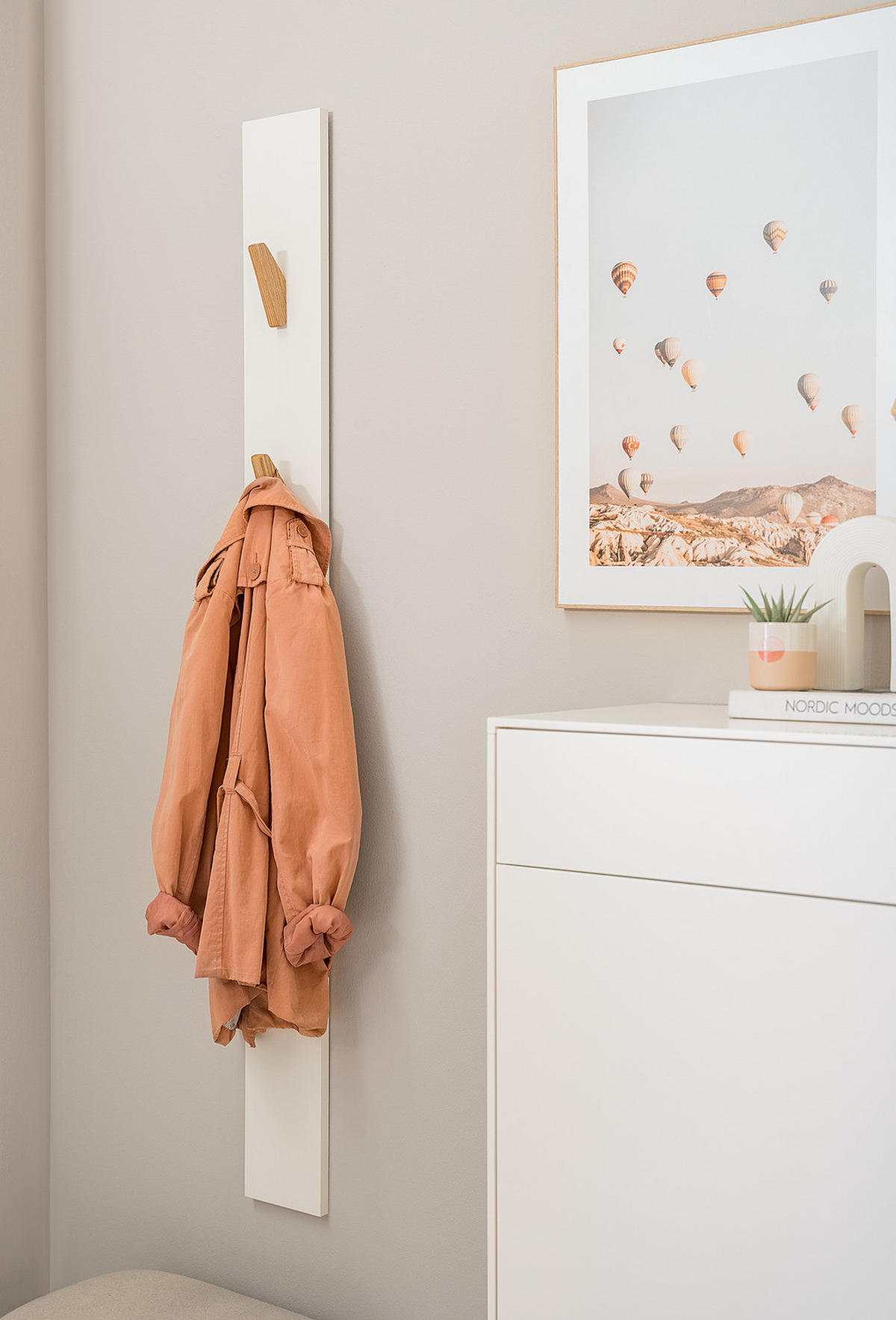 GARDEROBENPANEEL - Weiß, Holzwerkstoff (15/160/8cm) - home24