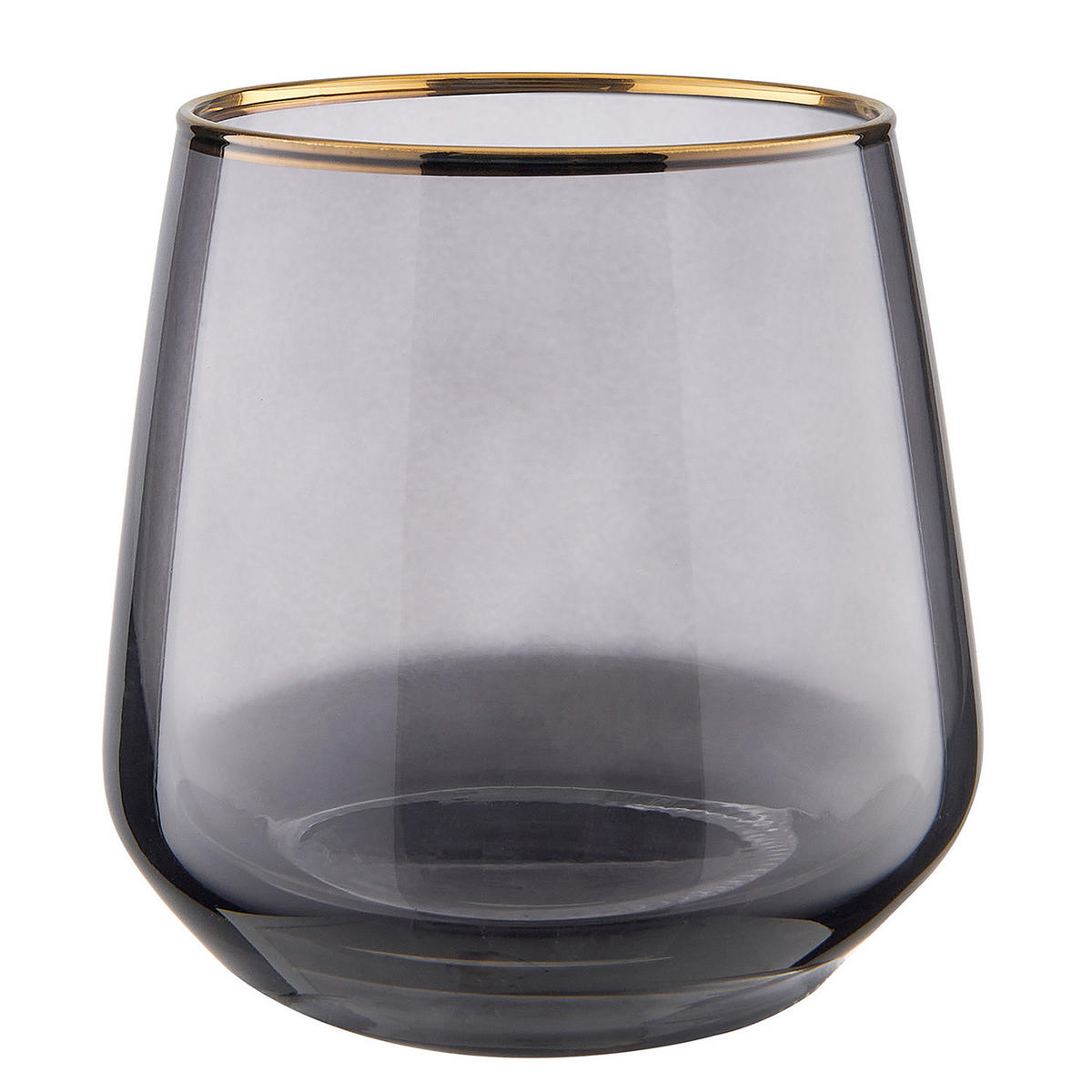 TRINKGLAS (6er-Set) Touch Of Gold - Grau, Glas (0.34L) - Butlers