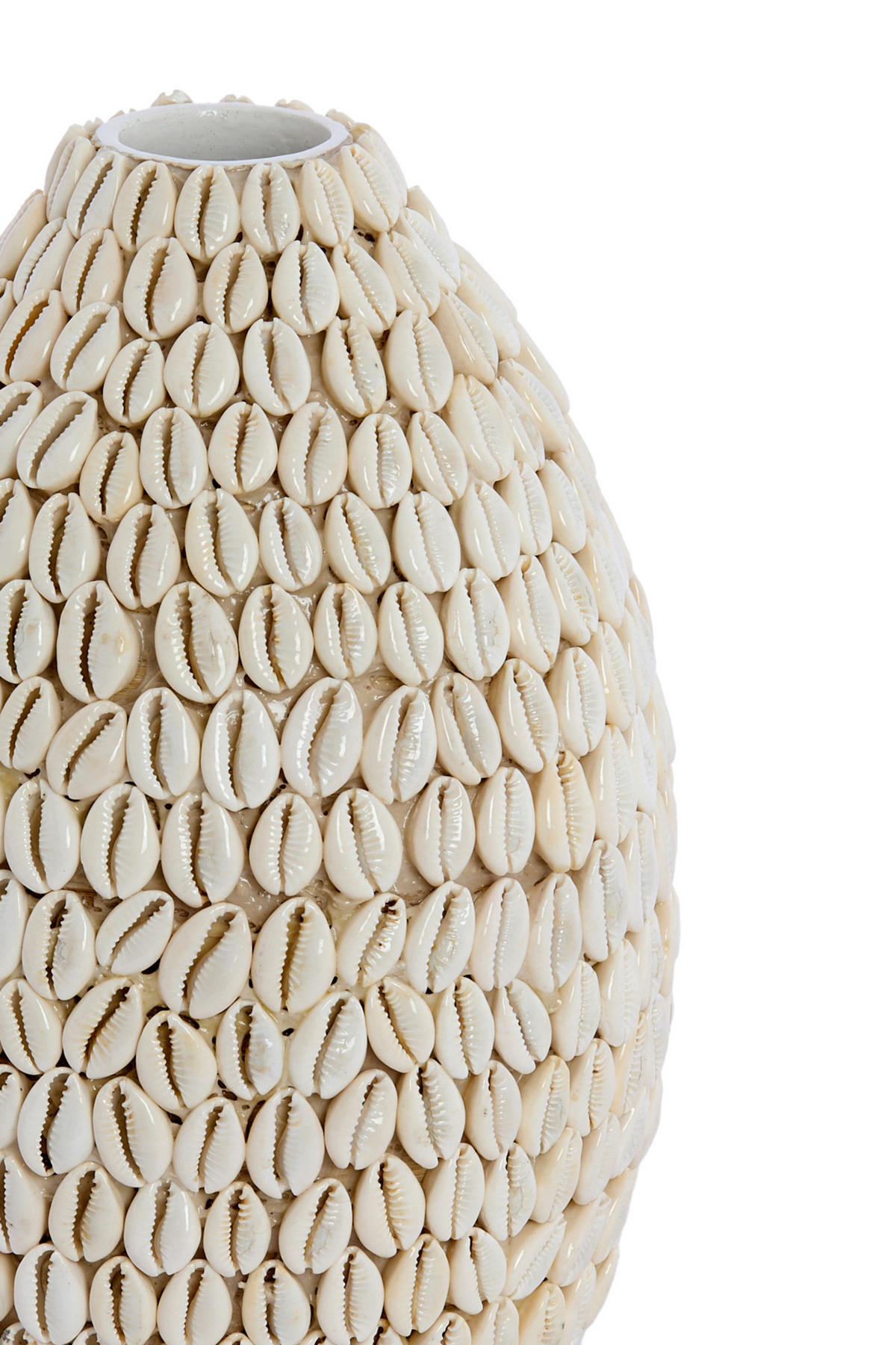 VASE Muschel Weiß Ø19/28 cm - Weiß, Keramik (28cm) - Light & Living