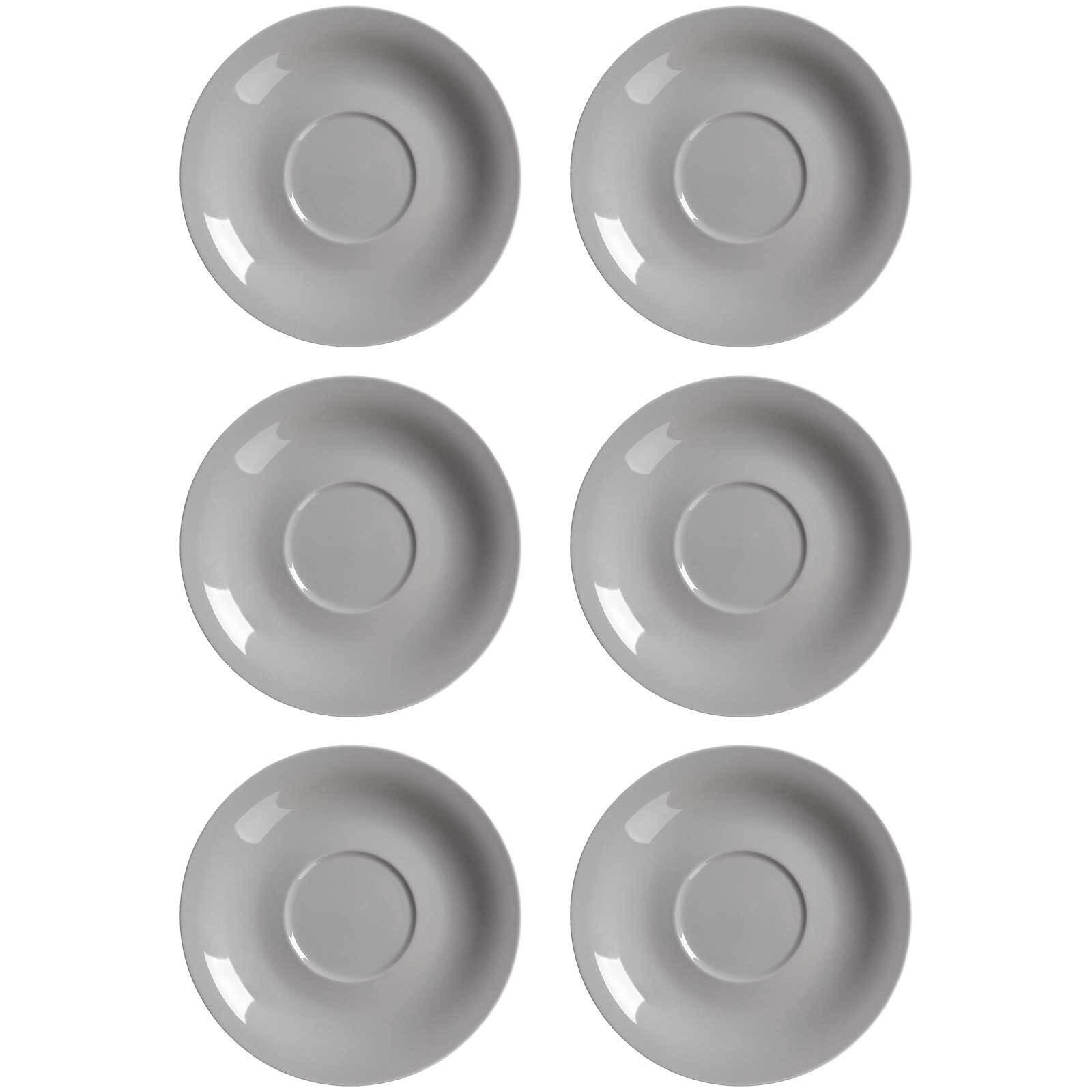 JUMBOUNTERTASSEN Doppio Grau ø 17 cm 6er Set - Grau, Keramik (17cm) - Ritzenhoff Breker