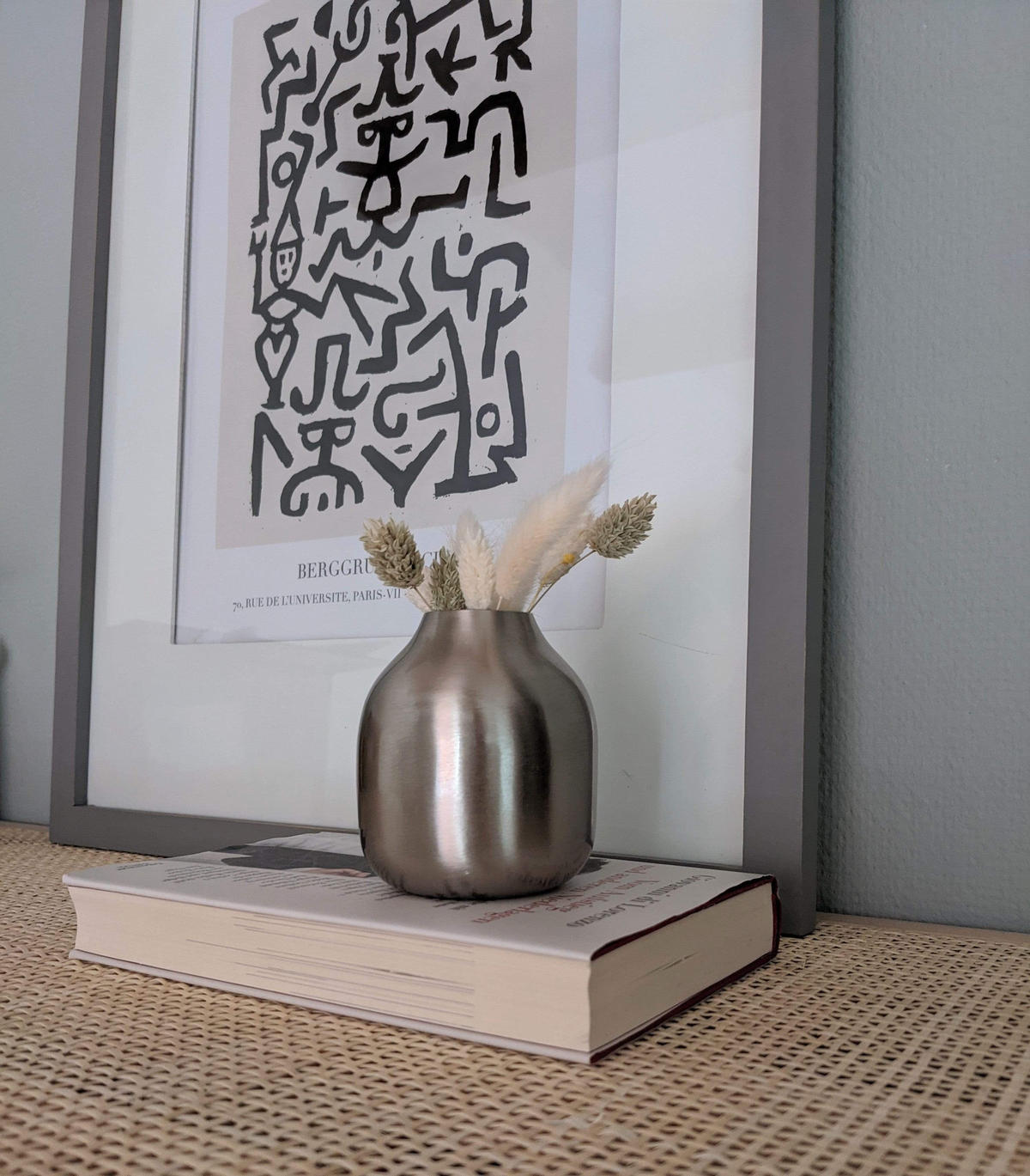 VASE Basit aus Eisen Silber klein Ø8/10 cm - Silberfarben, Metall (10cm) - LaLe Living