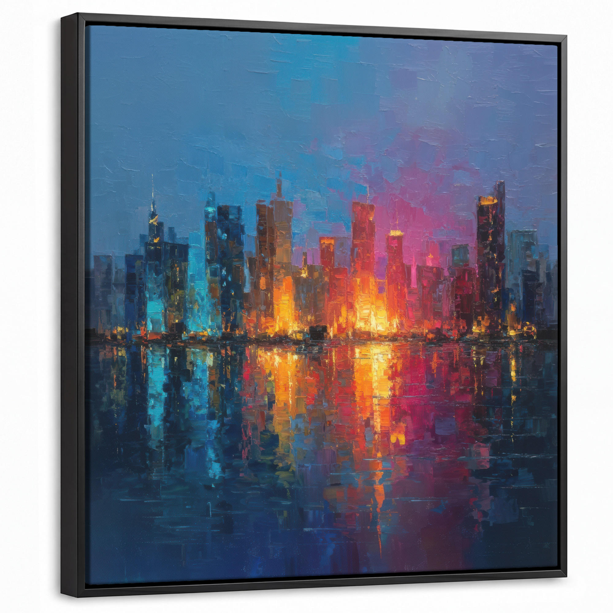 MuchoWow Leinwand Blau 50x50 cm