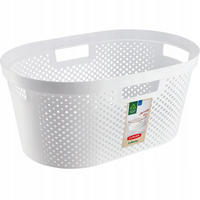 WÄSCHEKORB Curver Wäschesammler, 40L, Weiß - Weiß, Kunststoff (60/39cm) - KADAX