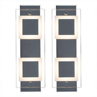 LED WANDLEUCHTE SPLASH Chrom Silber 2er Set - Silberfarben, Glas (10/5/30cm)