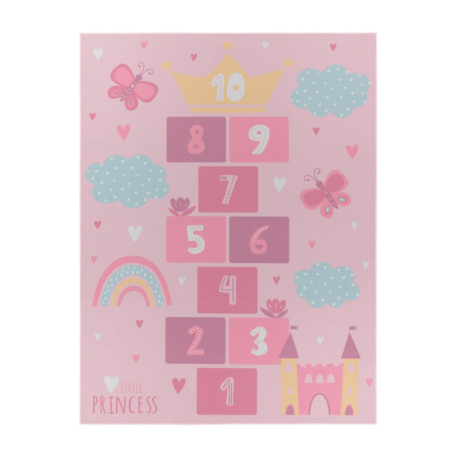 KINDERTEPPICH Herz Pink 160 x 220 cm - Pink, Kunststoff (160/220cm) - TT Home