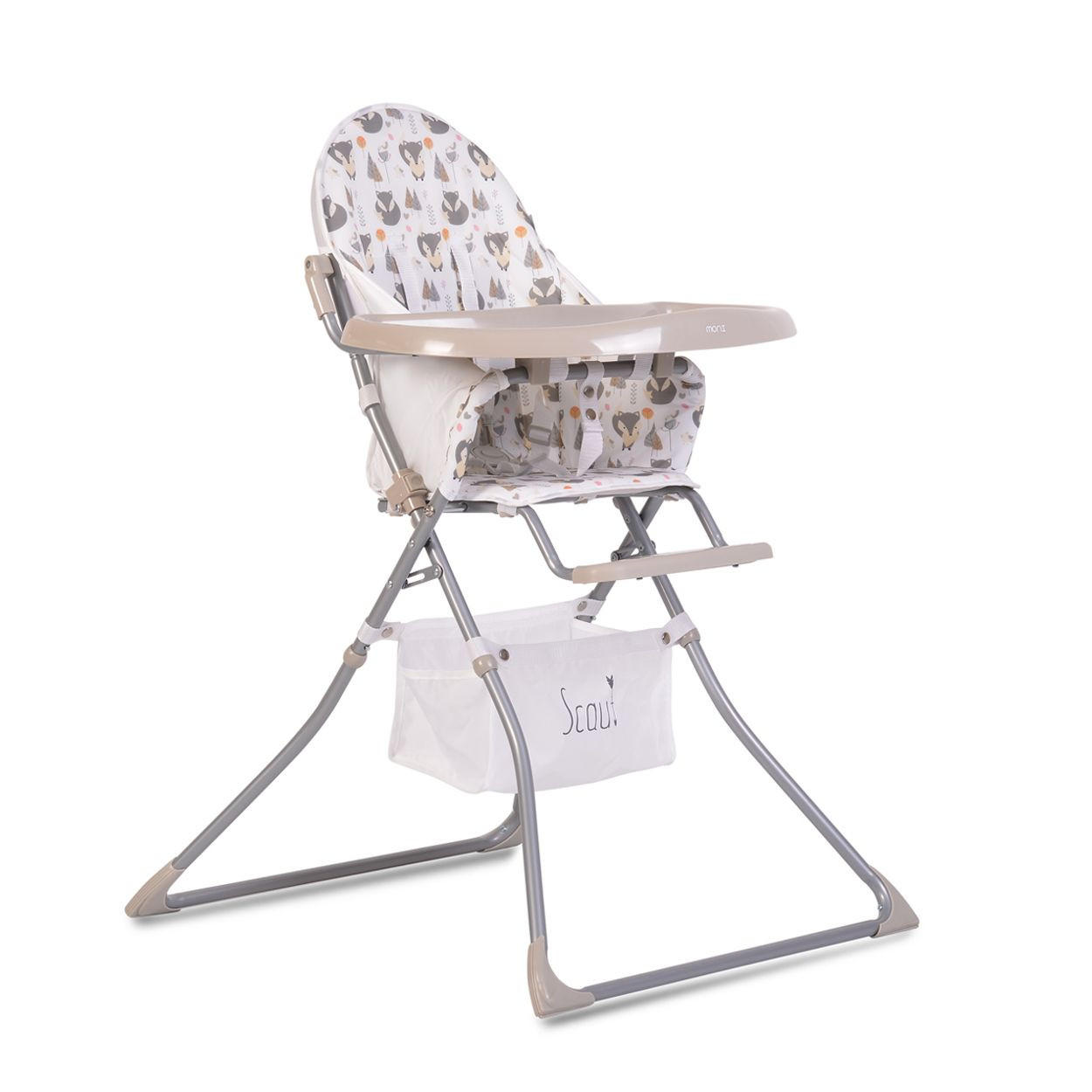 HOCHSTUHL Scaut beige 5-Punkt-Sicherheitsgurt, Zubehörkorb, klappbar - Beige, Kunststoff (55/105/70cm) - Moni