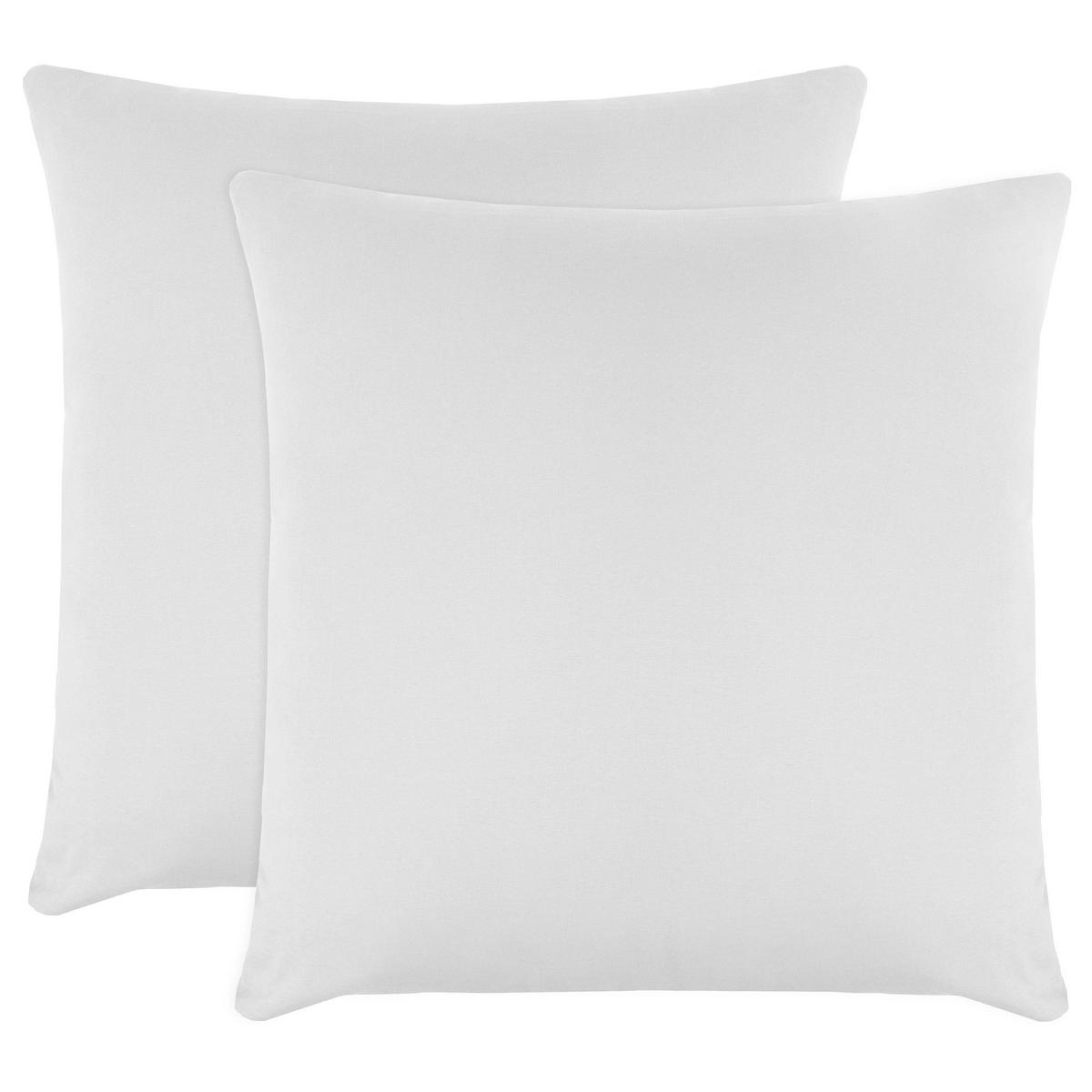 KISSENBEZUG, 2er-Set, 80x80 cm, 100% Baumwolle, Weiß - Weiß, Textil (80/80cm) - Zollner