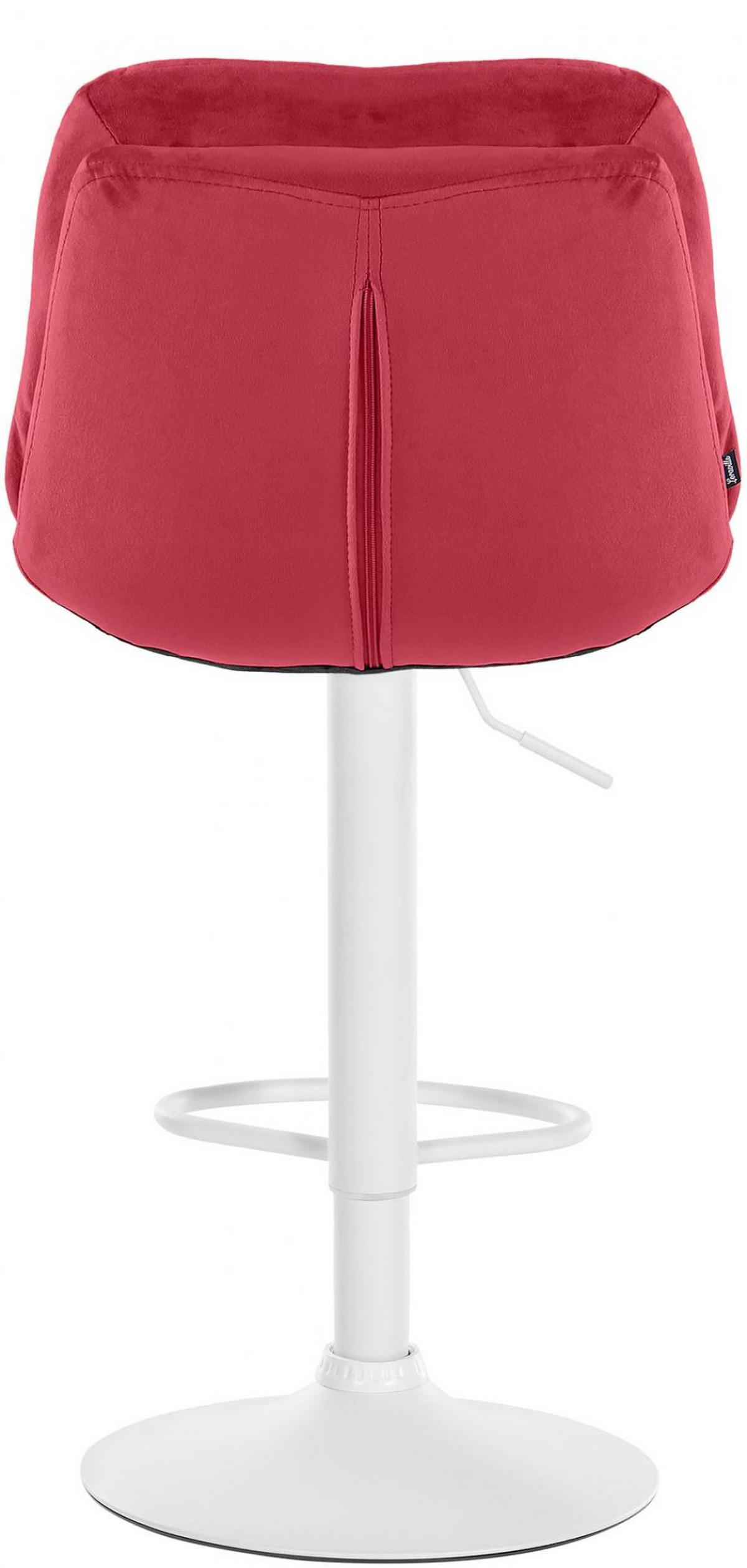 BARHOCKER Samt rot - Rot/Schwarz, Textil (46/94/54cm) - CLP