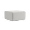 POUF Samt Stoff Grau - Silberfarben/Schwarz, Holzwerkstoff/Kunststoff (75/37/75cm) - Makamii