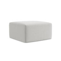 POUF Samt Stoff Grau - Silberfarben/Schwarz, Holzwerkstoff/Kunststoff (75/37/75cm) - Makamii