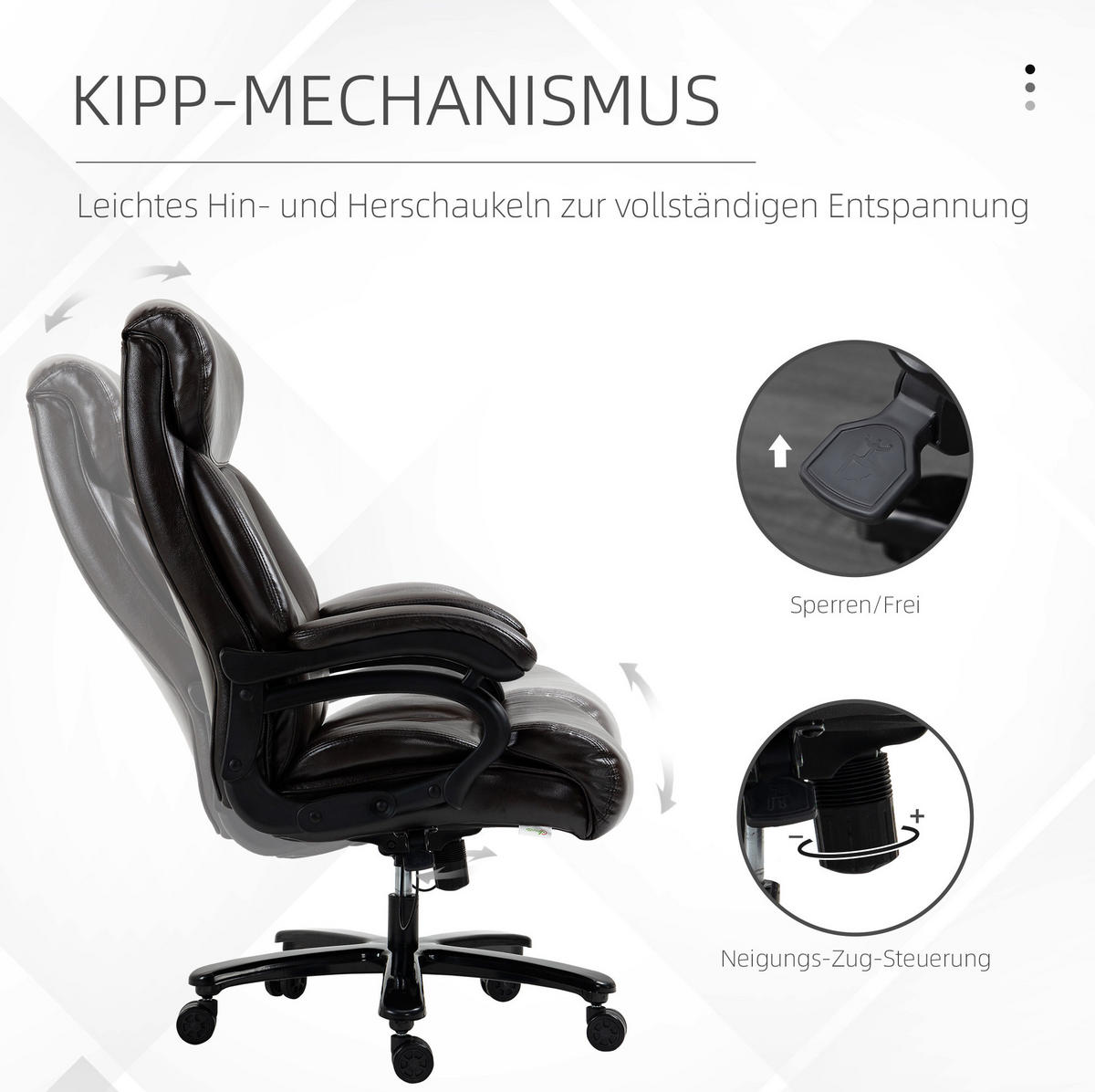 DREHSTUHL 83/72/114-122 cm braun mit Schaumstoffpolsterung höhenverstellbar - Braun, Kunststoff (83/122/72cm) - OKWISH