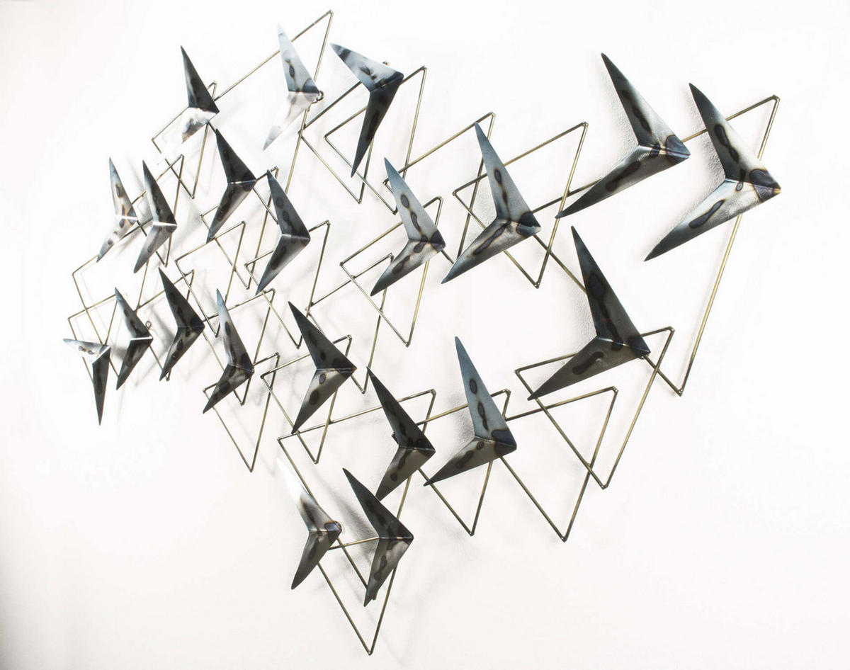 WANDDEKO Silber 147/99 cm - Silberfarben, Metall (3.7/99/4cm) - KUNSTLOFT