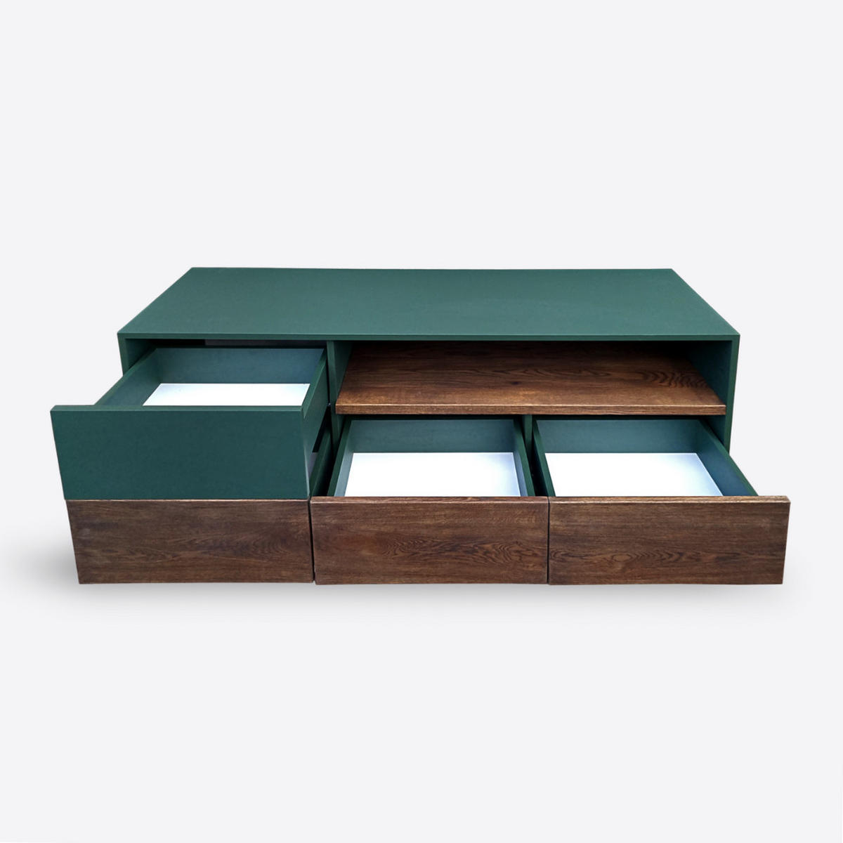 TV-SCHRANK aus Massivholz und Holzwerkstoffplatte für das Wohnzimmer NORD - Eichefarben, Holz (160/60/45cm) - Rawood Furniture