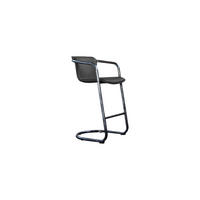 BARHOCKER TRIVIA Grau Leder - Grau, Leder (51/102/62cm) - KAWOLA