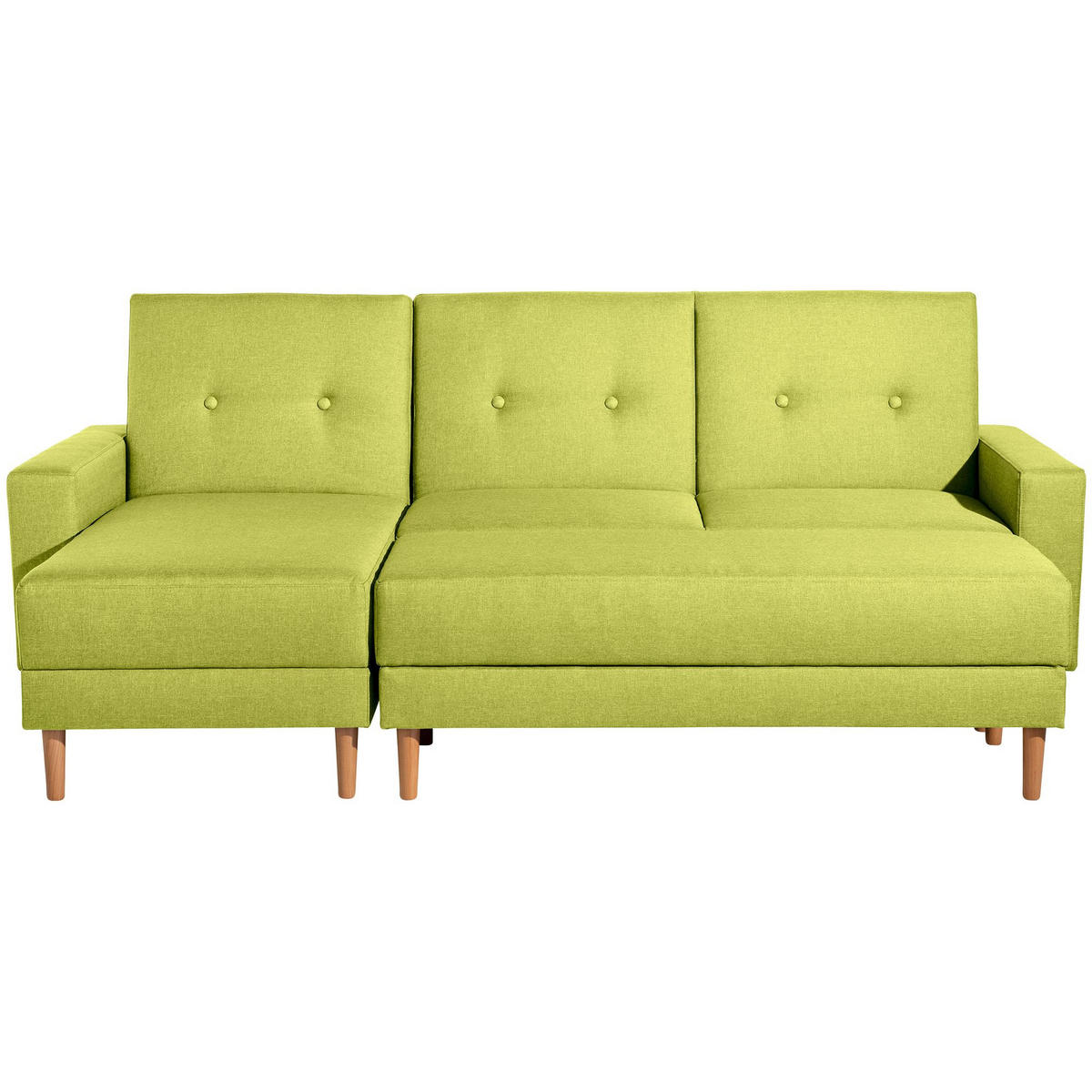 FUNKTIONSSOFA mit Hocker Kattie Flachgewebe apfel - Apfelbaumfarben, Kunststoff (144/230cm) - 58aufmkessel