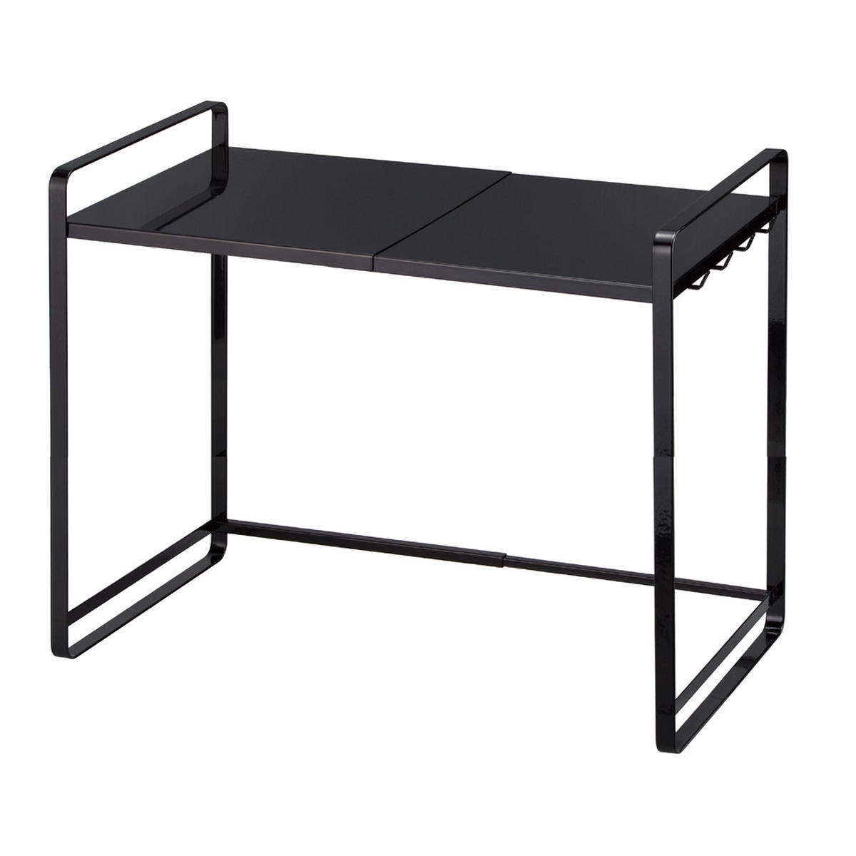 KÜCHENREGAL Tower schwarz 47/50/35 cm ausziehbar bis 75cm - Schwarz, Metall (47/50/35cm) - Yamazaki