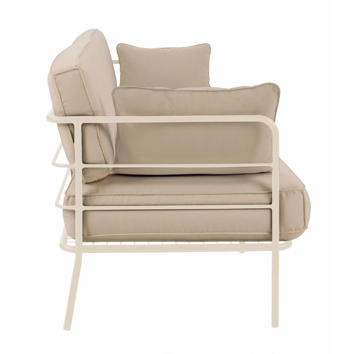 GARTEN-SOFA Preggel Beige/Creme 156 cm - Beige, Textil (156/80/71cm) - Selsey