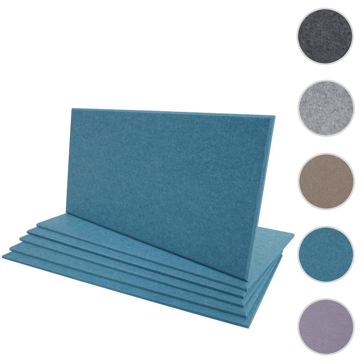 AKUSTICKÝ STENOVÝ PANEL Modrá Kompletná sada - modrá, textil (30/60/1cm) - MCW