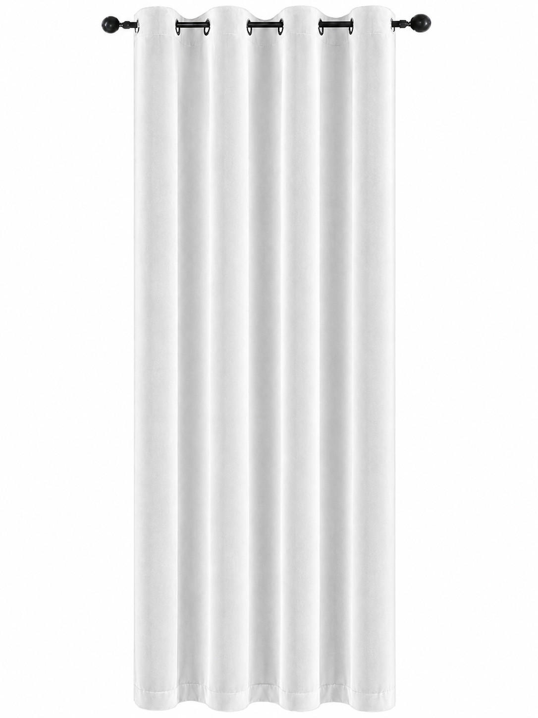 VORHANG Ösen Samt 300/245 cm Weiß - Weiß, Textil (300/245/245cm) - TiborTex