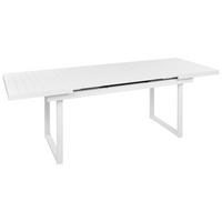 GARTENTISCH Weiß Valcanetto - Weiß, Metall (180/90/84cm) - Beliani