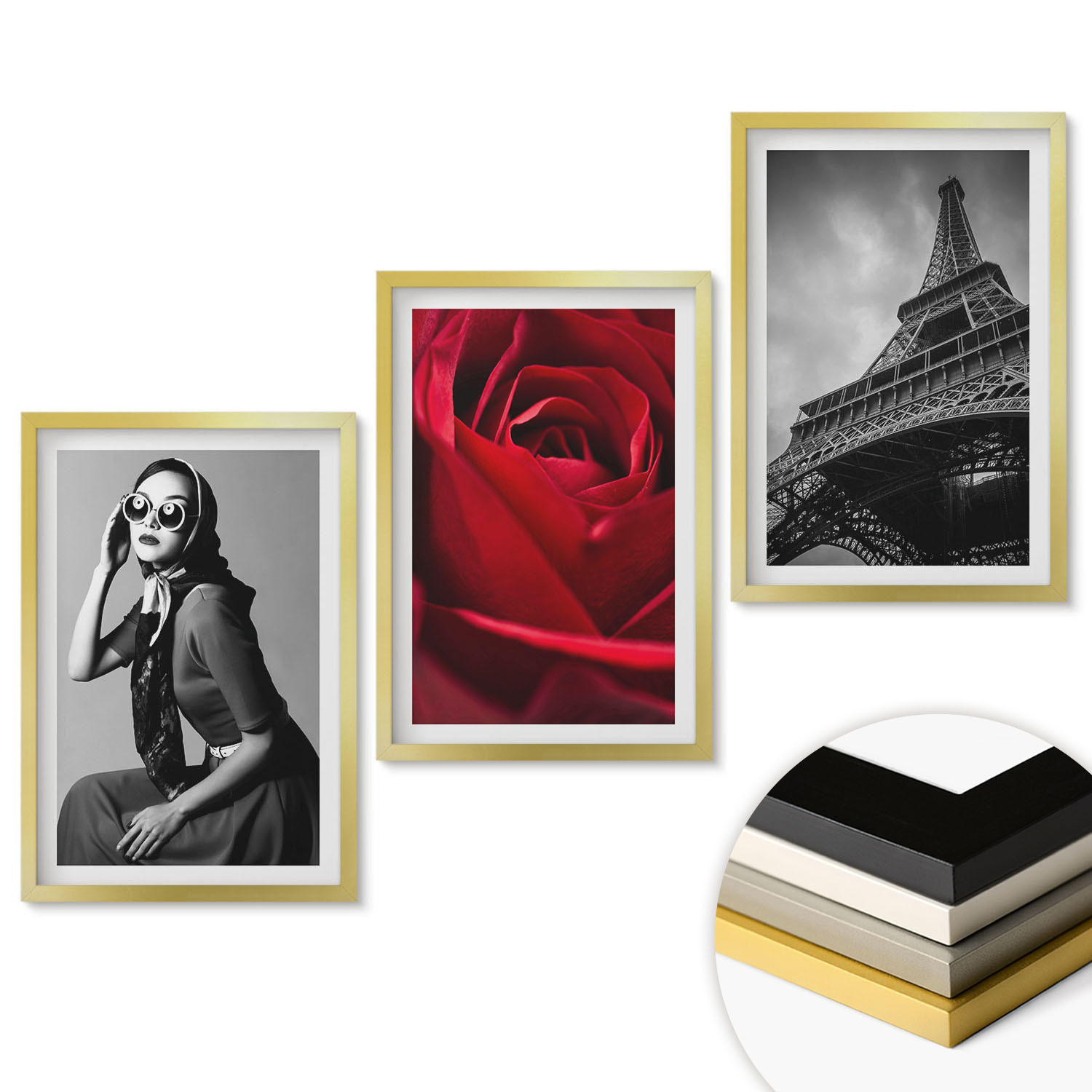 ArtPrintCave Wandbilder Gold 40x60 cm