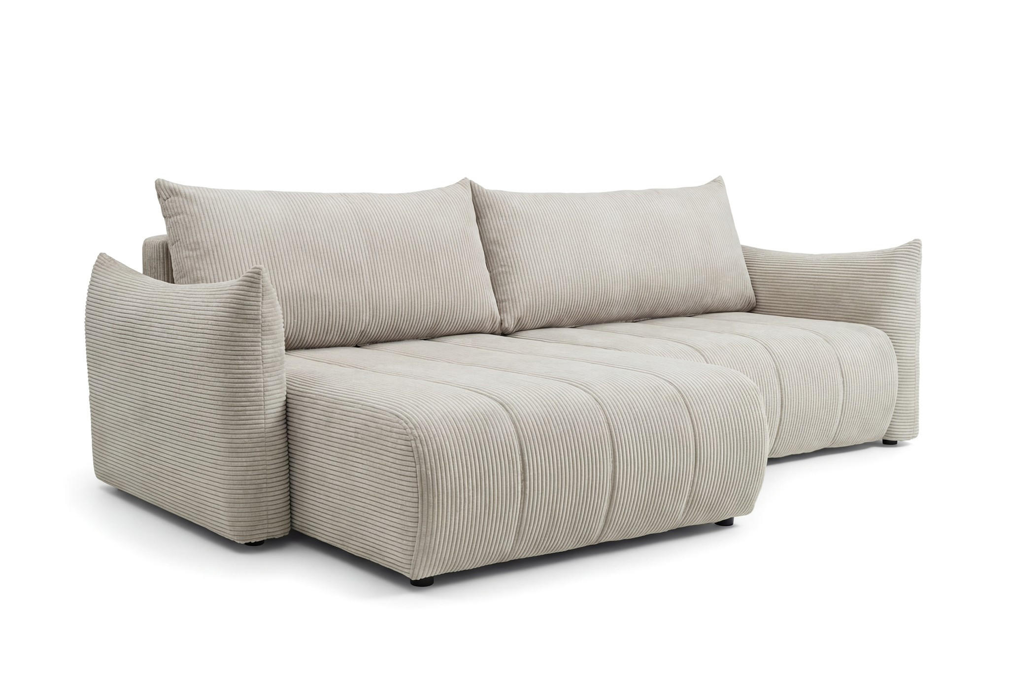 Fun Möbel Ecksofa Weiß 260x154 cm