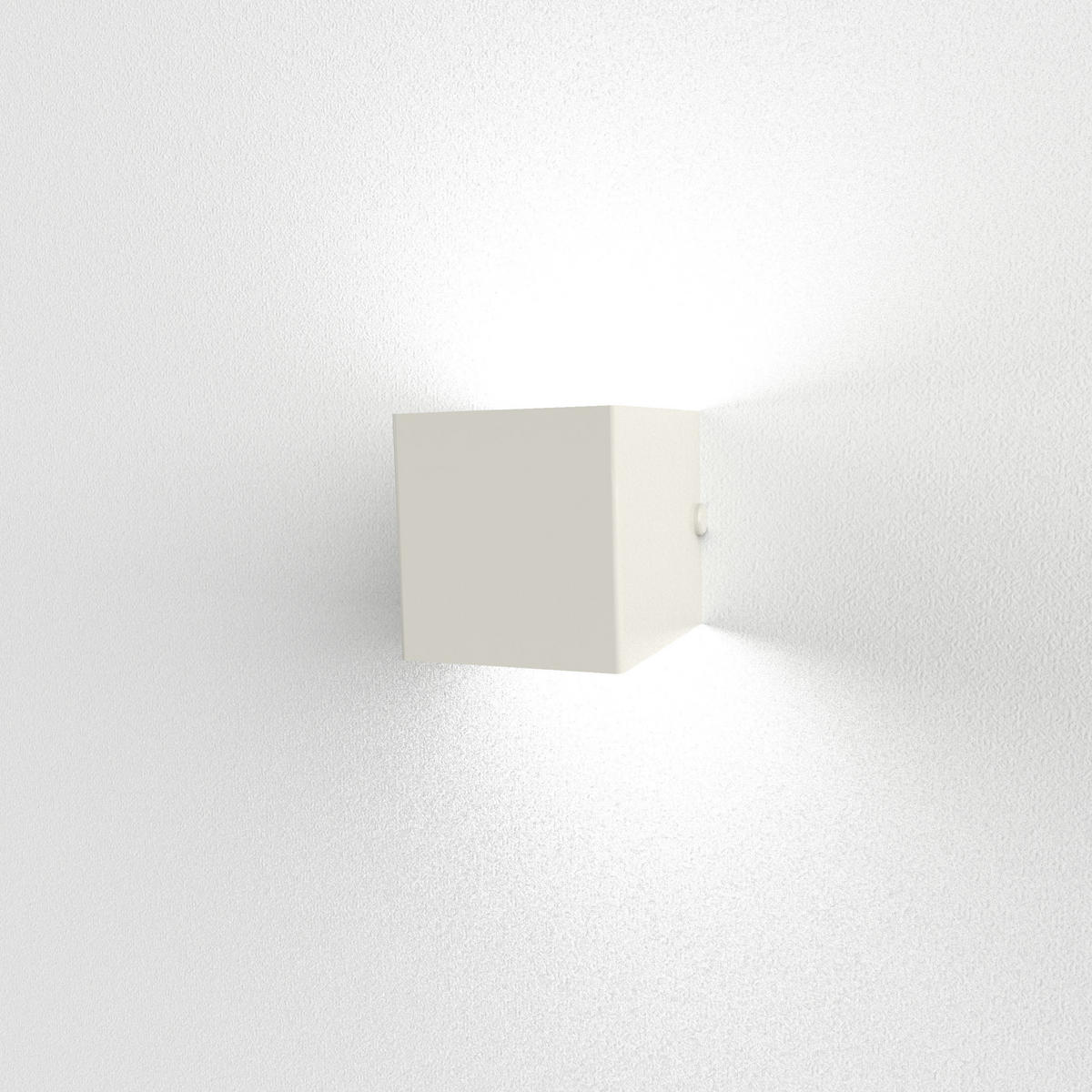 WANDLEUCHTE - Weiß Hochglanz, Metall (10/10/10cm) - Lumicom