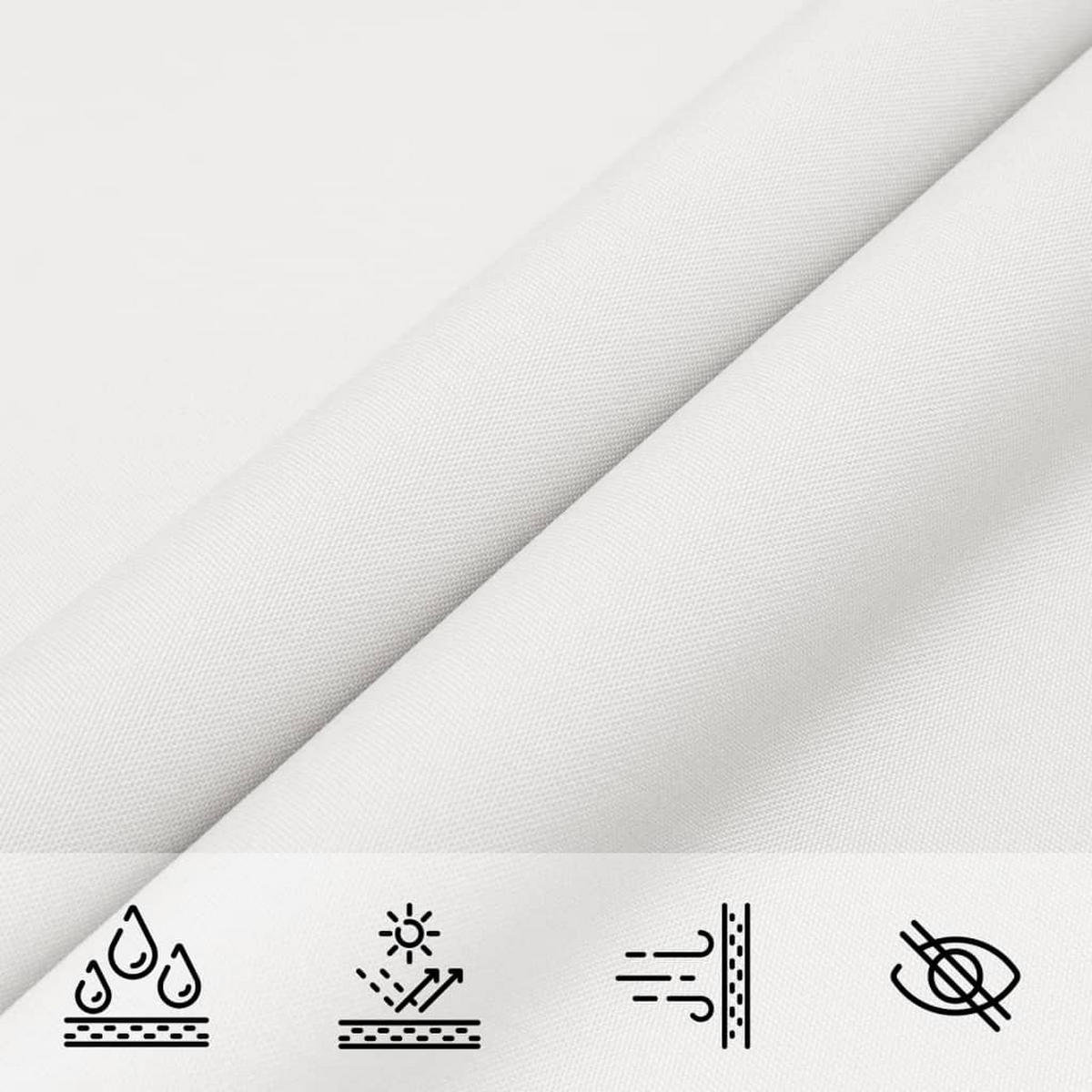 SONNENSEGEL Oxford-Gewebe Rechteckig 5/8 M Weiss - Weiß, Textil (500/800cm) - vidaXL
