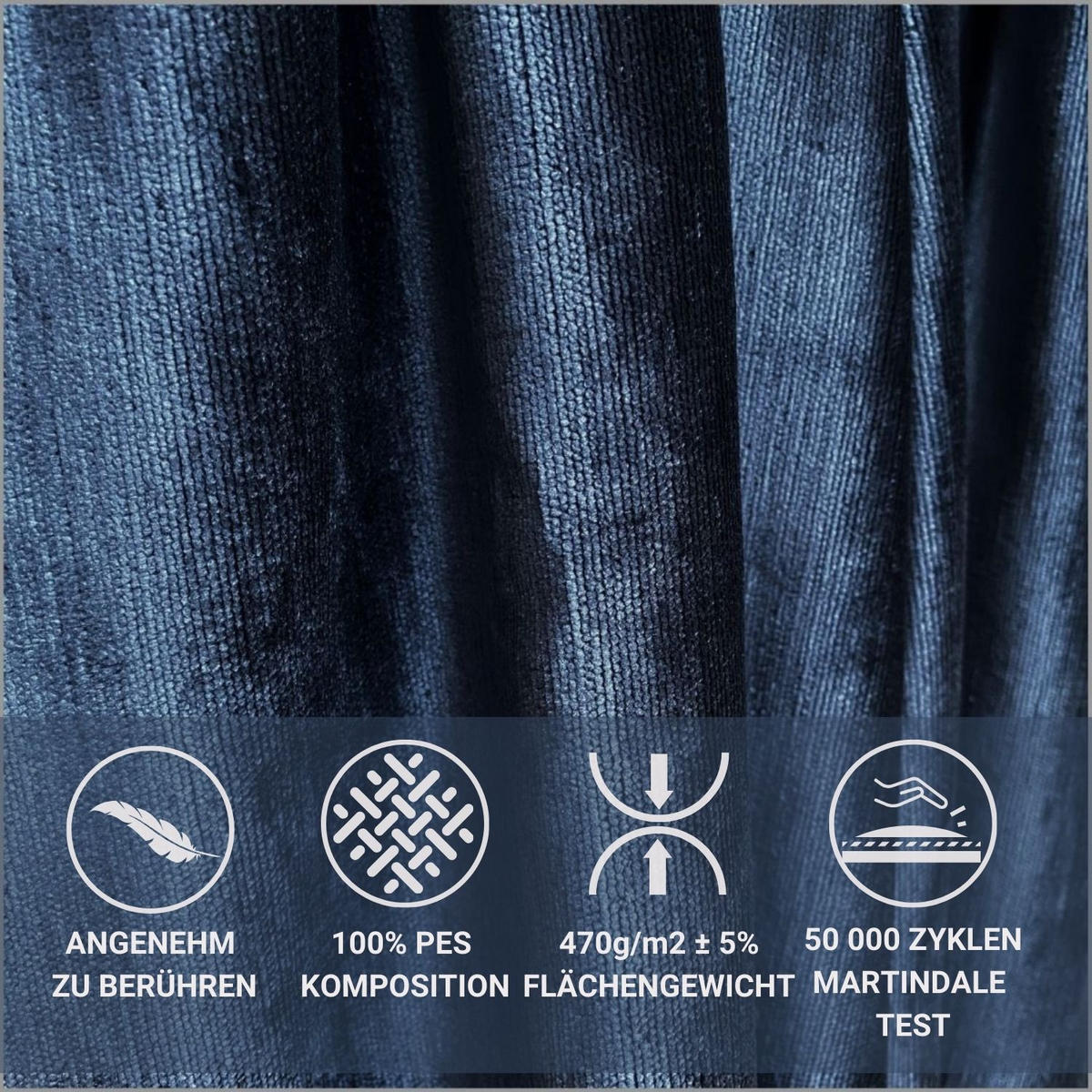 BOXSPRINGBETT Segni Marineblau 180/200 cm mit Matratze und Topper - Schwarz/Dunkelblau, Holz/Holzwerkstoff (180/200cm) - Maison de Reve