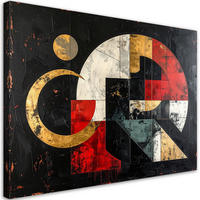 LEINWANDBILD Abstraktion 120x80cm - Schwarz, Textil (120/80cm) - Feeby