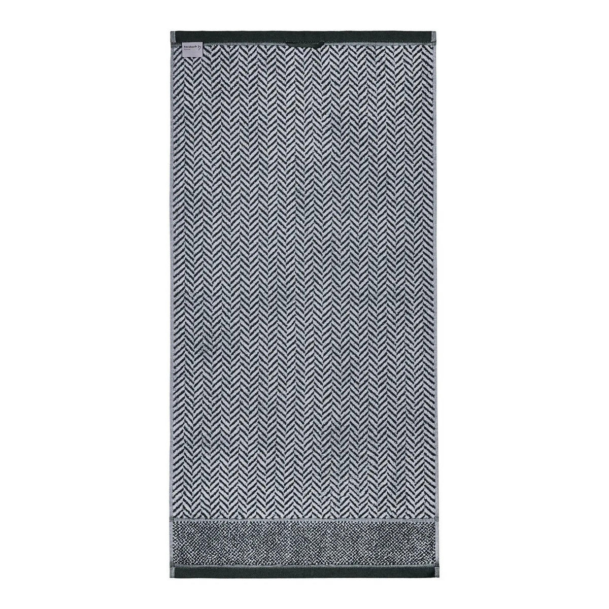 HANDTUCH 2er Set Italiana Anthrazit - Anthrazit, Textil (50/100cm) - Herzbach Home