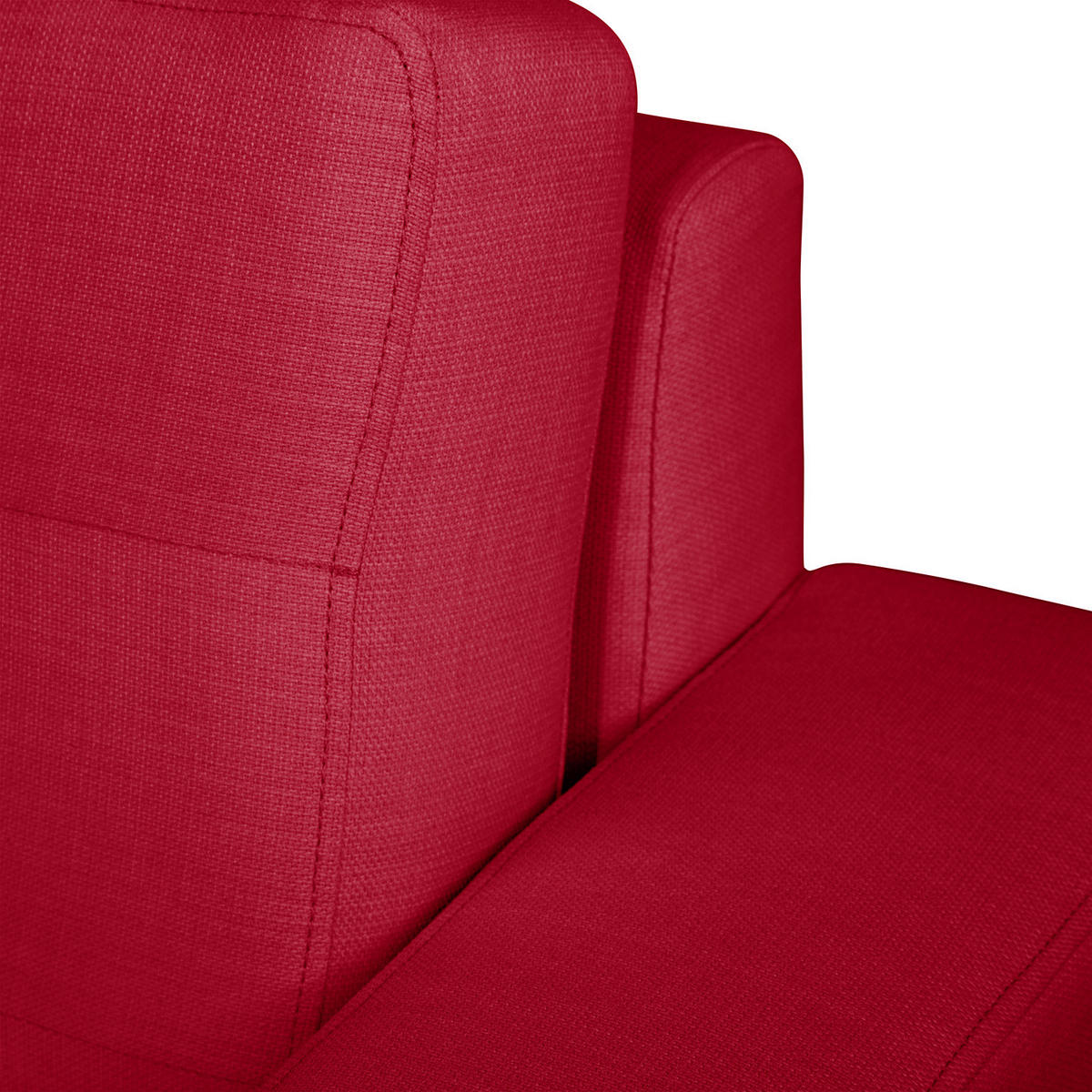 3-SITZER SOFA - Stoff, Rot - Rot, Textil (248/80/87cm) - home24
