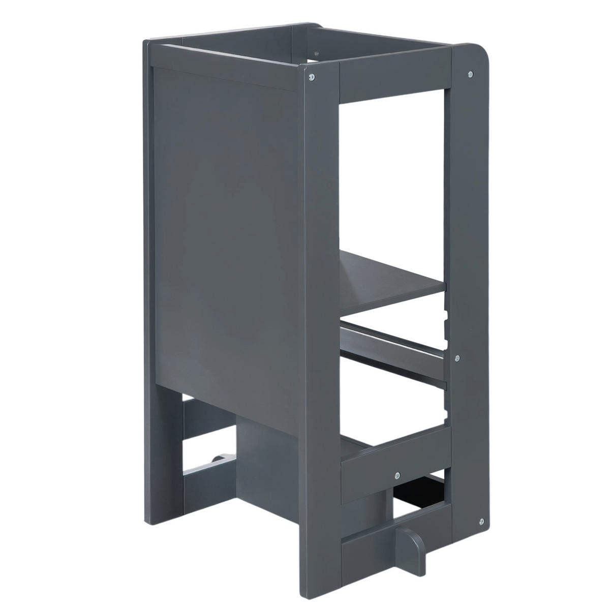 LERNTURM Step & Play 2in1 - Anthrazit, Holzwerkstoff/Metall (50.5/85/40cm) - Roba