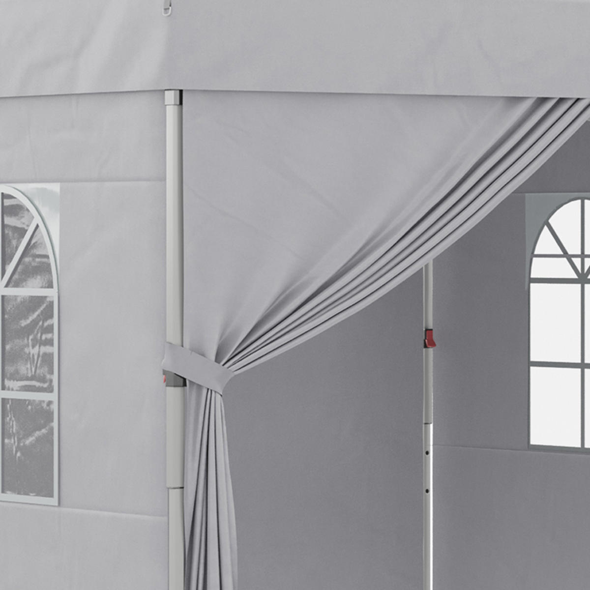 PAVILLON DE-13936 Pop-up 3/3 m, höhenverstellbar - Hellgrau, Textil (297/284/297cm) - ComfortXL